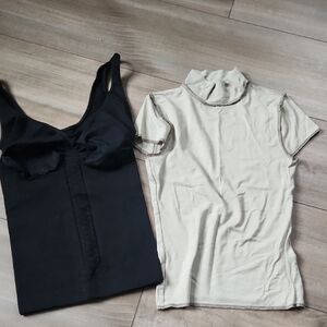 Guess Black Camisole; Sage Mock Neck Top XS
